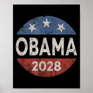 Affiche Obama 2028 3e mandat Réparons Ce Bouton Rétro