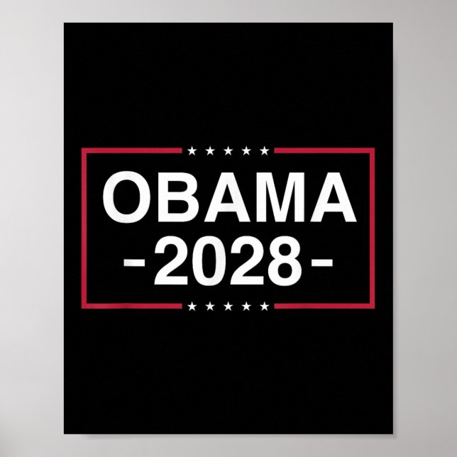 Affiche Obama 2028 Obama pour le président américain Drape (Devant)