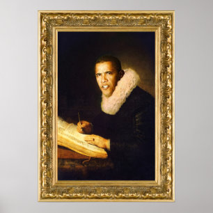 Affiche Obama baroque
