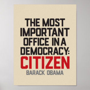 Affiche Obama Citation citoyenne