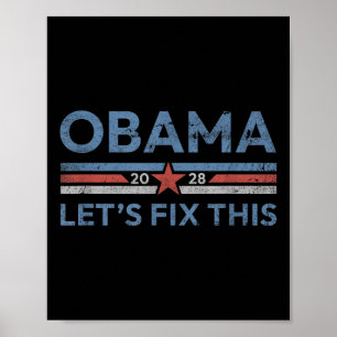 Affiche Obama Patriotique Vintage rétrograde 2028 Prote po