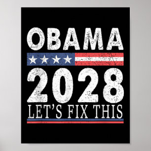 Affiche Obama Patriotique Vintage rétrograde 2028 Prote po