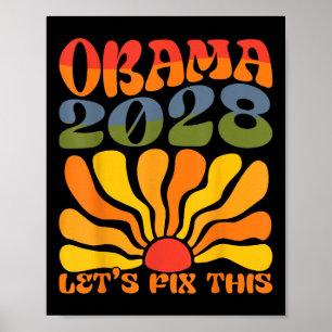 Affiche Obama pour le président 2028 Obama 2028 Flower Boh