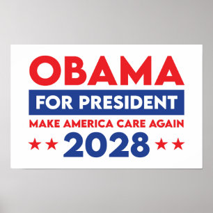 Affiche Obama pour le président 2028 redonne aux Etats-Uni