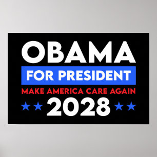 Affiche Obama pour le président 2028 redonne aux Etats-Uni