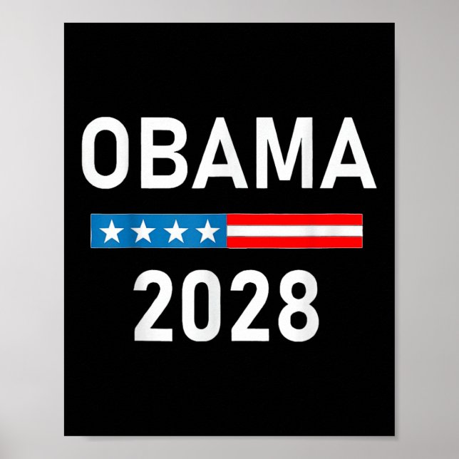 Affiche Obama pour le président Patriotic 2028 protte poli (Devant)