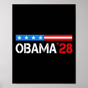Affiche Obama Retro drapeau Vintage patriotique 2028 Polit