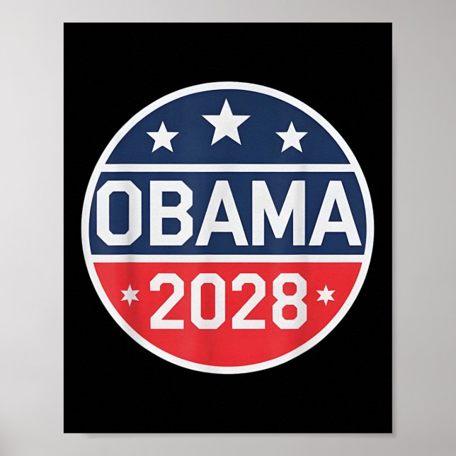 Affiche Obama Vintage rétro patriotique 2028 (Devant)