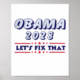 Affiche Obama Vintage rétro patriotique 2028
