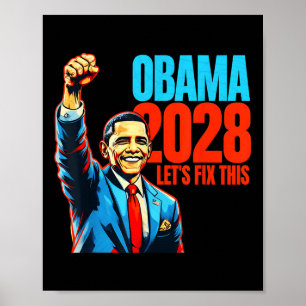 Affiche Obama Vintage rétro patriotique 2028