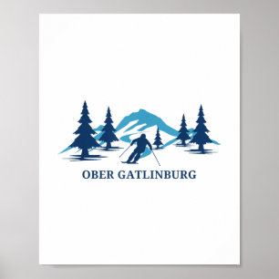Affiche Ober Gatlinburg Tennessee Station de ski Ski