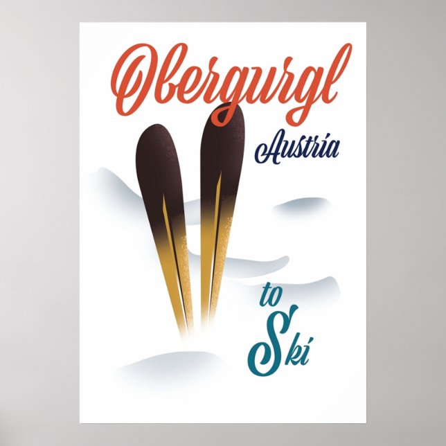 Affiche Obergurgl Autriche ski Vintage (Devant)