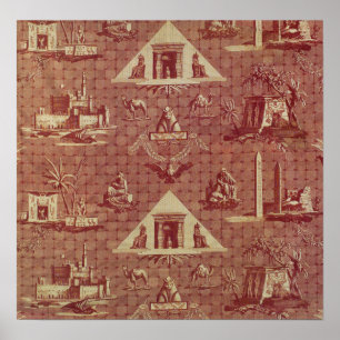 Affiche Oberkampf Manufactory Les Monuments de l'Egypte