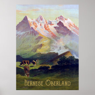 Affiche Oberland bernois, Paysage, Suisse