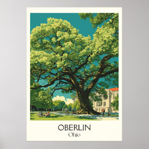 Affiche Oberlin Ohio College Town Communauté progressive