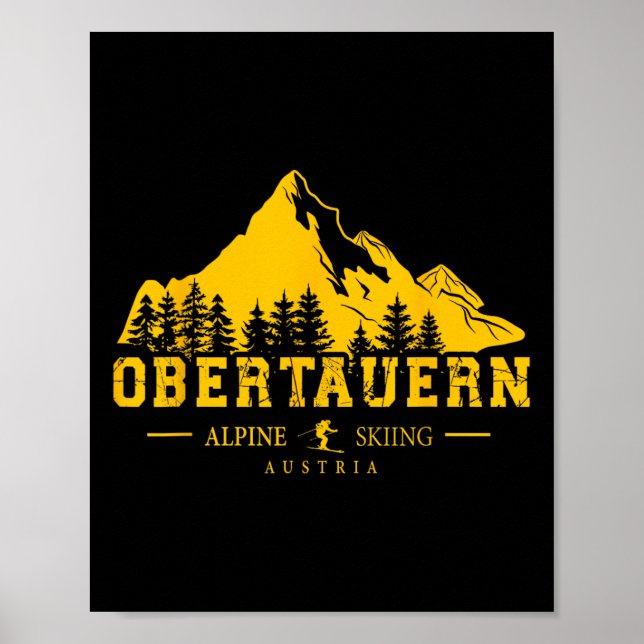 Affiche Obertauern Autriche Station de ski alpin Ski austr (Devant)