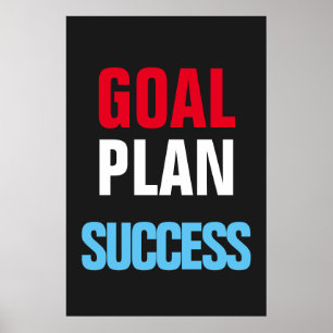 Affiche Objectif Plan Réussite Motivation Inspiration