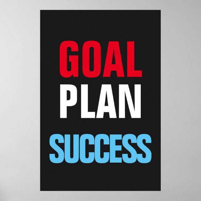 Affiche Objectif Plan Réussite Motivation Inspiration (Devant)