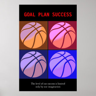 Affiche Objectif Plan succès Basket-ball Sport