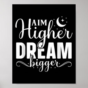 Affiche Objectif Plus Rêve Plus Grande - Motivationnelle E