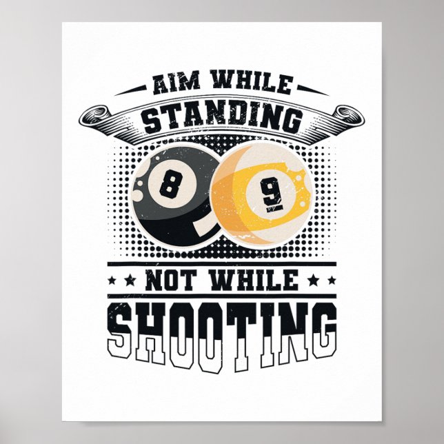 Affiche Objectif Tout En Ne Tournant Pas Sur Billard Pool (Devant)