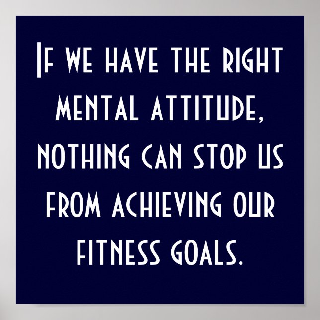 Affiche Objectifs de condition physique (Devant)