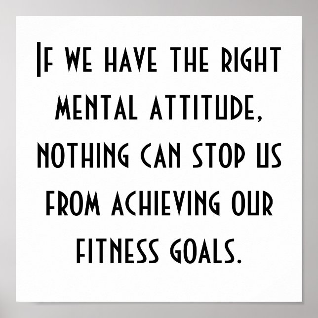 Affiche Objectifs de condition physique (Devant)