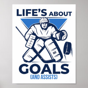 Affiche Objectifs de vie drôles et Ists Match de hockey su