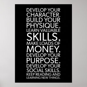 Affiche Objectifs de vie pour le bonheur et la réussite