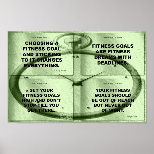 Affiche Objectifs Fitness Collage dans le temps (Devant)