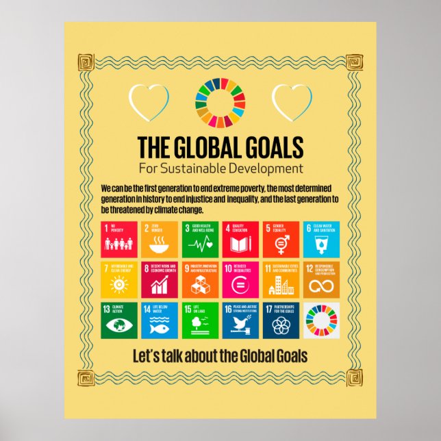 Affiche Objectifs Mega Visual pour les salles de classe et (Devant)