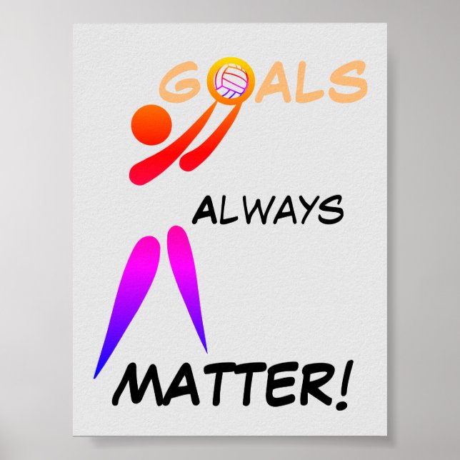 Affiche Objectifs Motivational Netball Devis (Devant)
