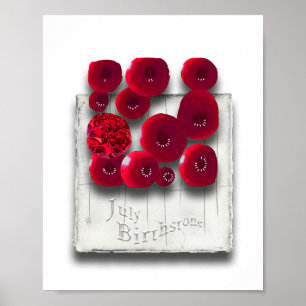 Affiche objet_4_variations sur l'affiche mate rubis