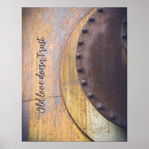 Affiche Objet en métal rouillé