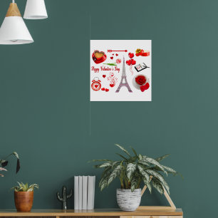 Affiche Objet Souvenir Iconique de la Saint-Valentin Roman