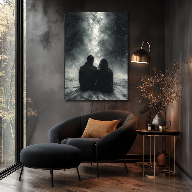 Affiche Observation romantique des étoiles sous la Voie la (Créateur téléchargé)