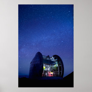 Affiche Observatoire Cal Tech Submillimètre   Hawaï