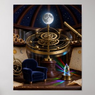 Affiche Observatoire de l'astrologue étoilé Miniature Bibl