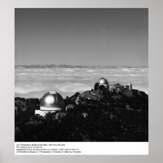 Affiche Observatoire Lick à Mount Hamilton par Ansel Adams