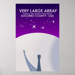 Affiche Observatoire spatial Very Large Array art spatial.