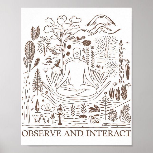 Affiche Observer et interagir - Nature et pleine conscienc (Devant)