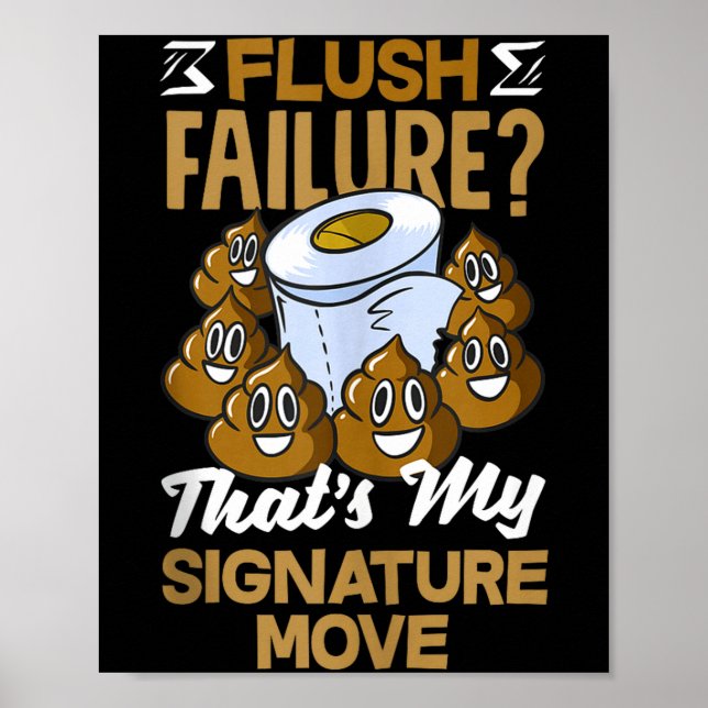 Affiche Obstruction de toilettes Chamon Humour de salle de (Devant)