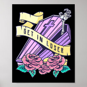 Affiche Obtenez Dans Loser Coffin Pastel Goth Kawaii Hallo