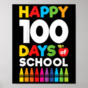 Affiche Obtenez Vos Garçons Crayon Filles Enfants 100 Jour