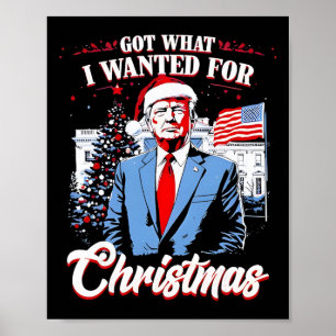 Affiche Obtenu ce que je voulais pour Noël Trump 2025