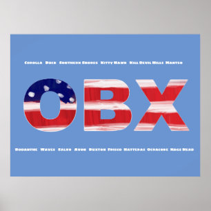 Affiche OBX Flag Text And Towns