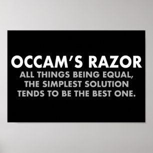 Affiche Occam Razor Definition Science Classroom