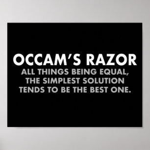Affiche Occam Razor Definition Science Classroom
