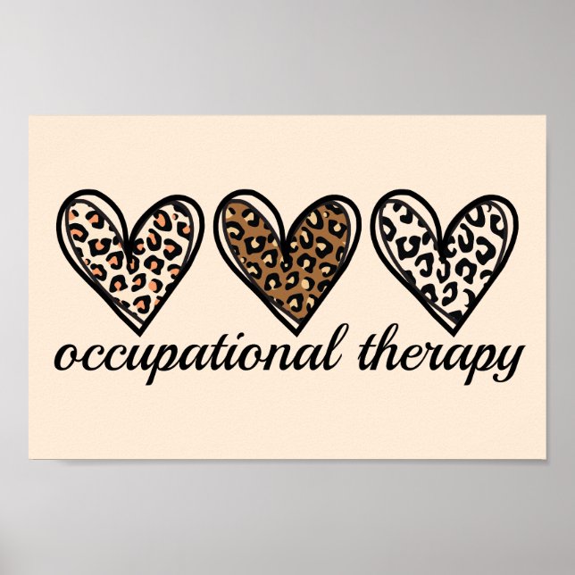 Affiche Occupational Therapy Cheetach Print Heart (Devant)