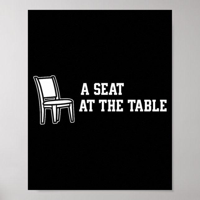 Affiche Occuper un siège à la table  (Devant)